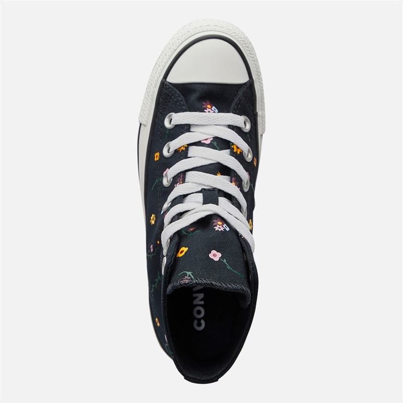Converse Chuck Taylor All Star Hi Embroidered Flowers Trainers Black/Frozen Acai/Branch Out