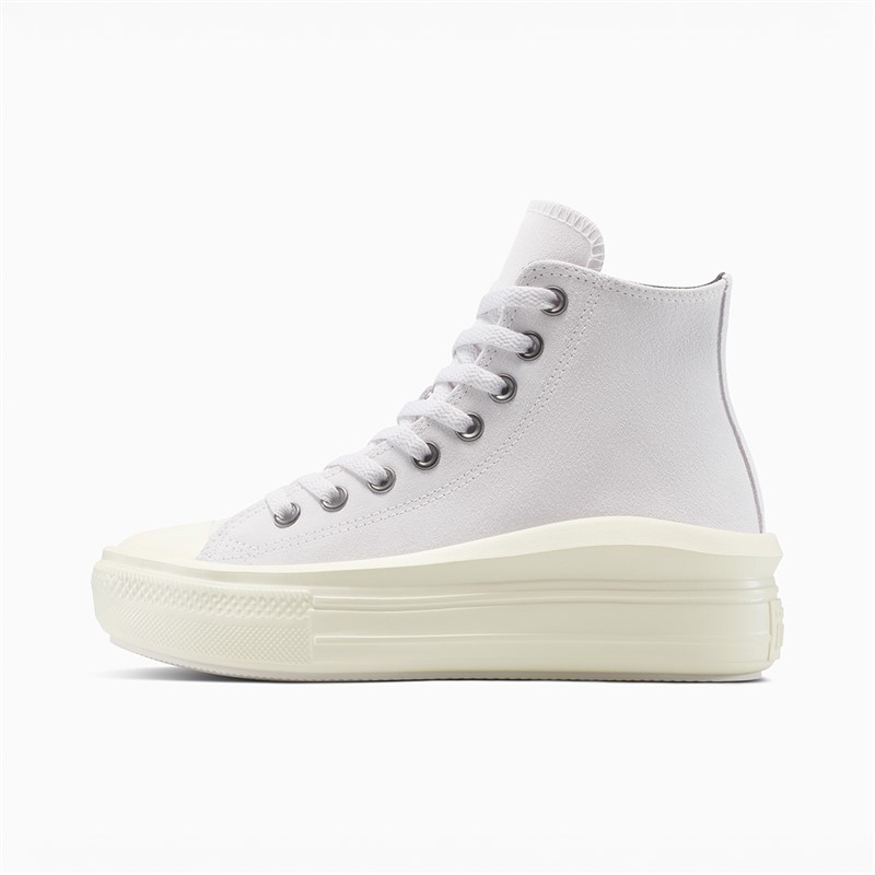 Converse Womens Chuck Taylor All Star Move Platform Suede Trainers Bone Cold/Egret/Black