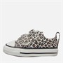 Converse Infant Chuck Taylor All Star Leopard Easy On Trainers Egret/White/Black