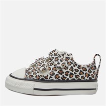 Converse Infant Chuck Taylor All Star Leopard Easy On Trainers Egret/White/Black