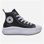 Converse Kids Chuck Taylor All Star Move Platform Leather Trainers Black/Black/White