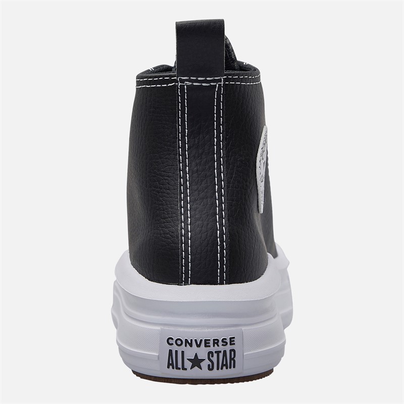 Converse Kids Chuck Taylor All Star Move Platform Leather Trainers Black/Black/White