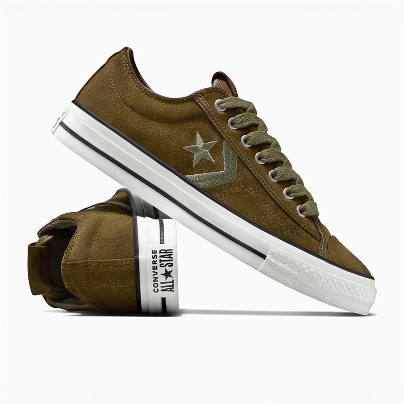Converse Star Player 76 Suede Trainers Surplus Olive/Utility