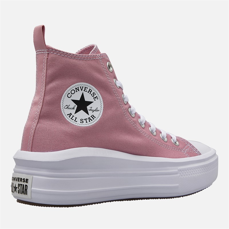 Converse Junior Chuck Taylor All Star Move Platform Trainers Cliffside Rose/White/Black
