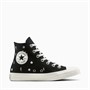 Converse Womens Chuck Taylor All Star Hi Embroidered Flowers Trainers Black/Egret/Foothill Green