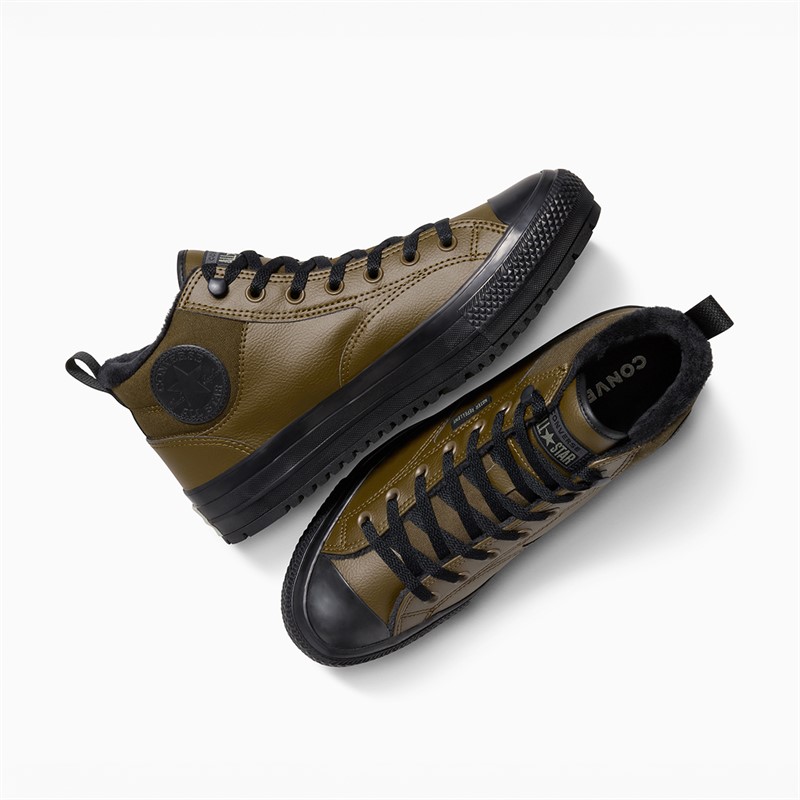 Converse Chuck Taylor All Star Malden Street Mid-Top Boot Trainers Surplus Olive/Black