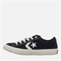 Converse Junior Star Player 76 Suede Trainers Black/Egret/White