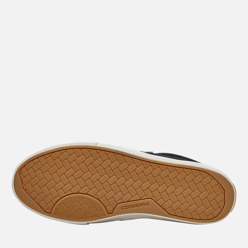 Converse Junior Star Player 76 Suede Trainers Black/Egret/White