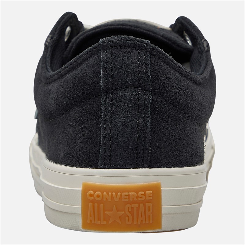 Converse Junior Star Player 76 Suede Trainers Black/Egret/White