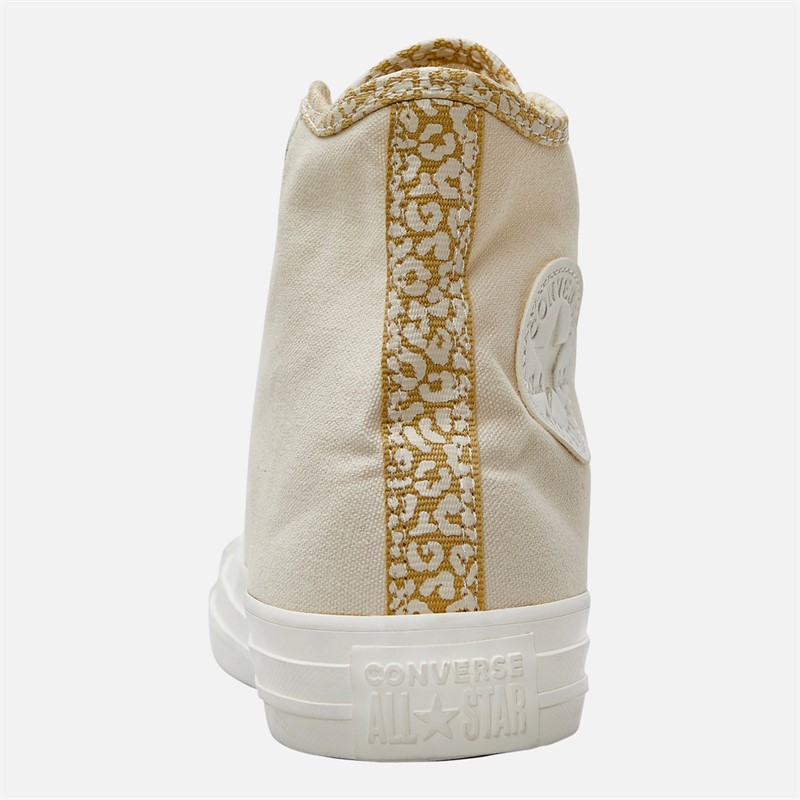 Converse Chuck Taylor All Star Hi Leopard sneakersy dla niej kolor Natural Ivory/Light Gold/Egret