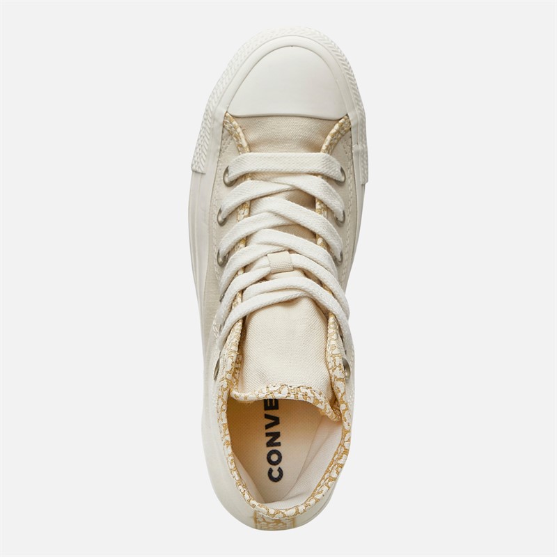 Converse Chuck Taylor All Star Hi Leopard sneakersy dla niej kolor Natural Ivory/Light Gold/Egret