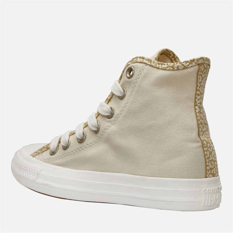 Converse Chuck Taylor All Star Hi Leopard sneakersy dla niej kolor Natural Ivory/Light Gold/Egret