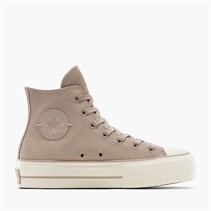Converse Baskets montantes plateforme en Daim Chuck Taylor All Star Hi Lift Femme Papyrus/Papyrus/Egret