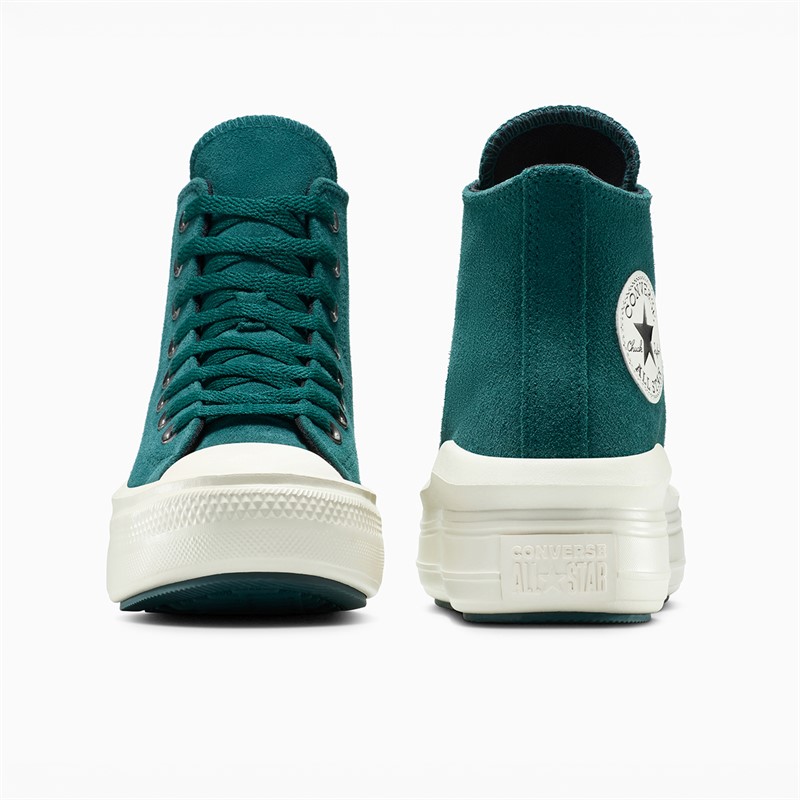 Converse Baskets compensées Chuck Taylor All Star Move suédine Femme Darkly Jaded/Egret/Noir