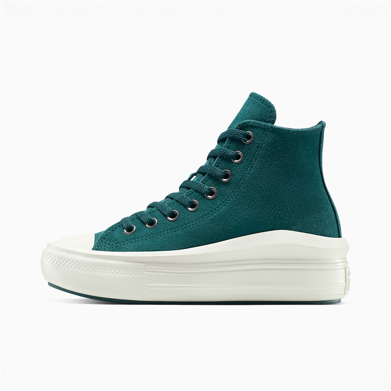 Converse Baskets compensées Chuck Taylor All Star Move suédine Femme Darkly Jaded/Egret/Noir