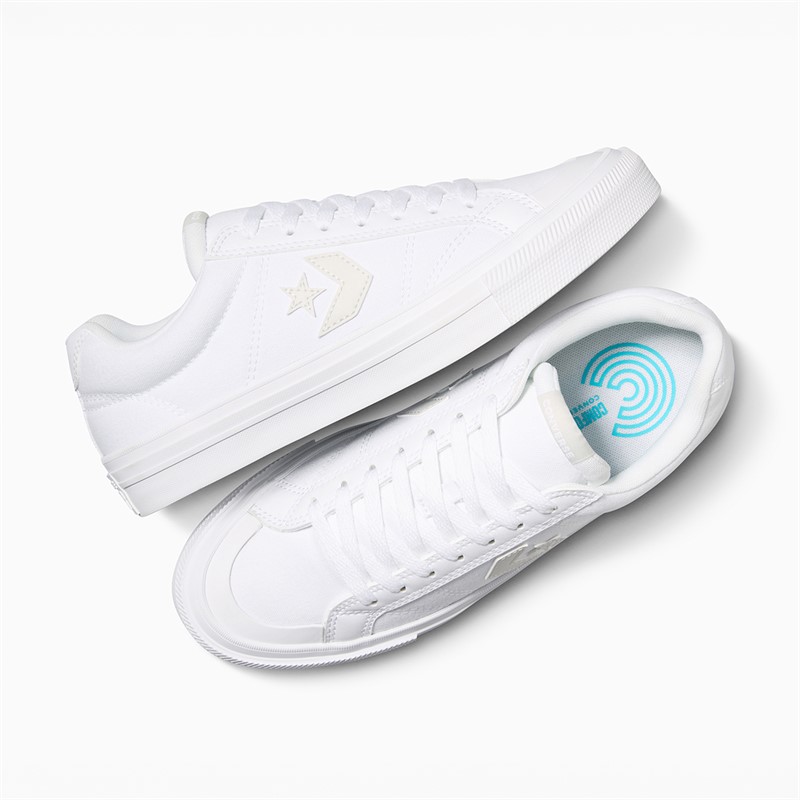 Converse Baskets sport décontractées Blanc/Blanc/Barely Grey