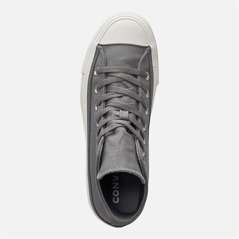 Converse Chuck Taylor All Star Hi Double Lace Baskets Sharkskin/Vintage White
