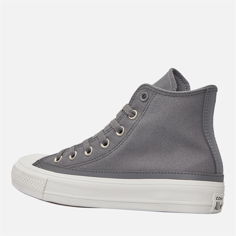 Converse Chuck Taylor All Star Hi Double Lace Baskets Sharkskin/Vintage White