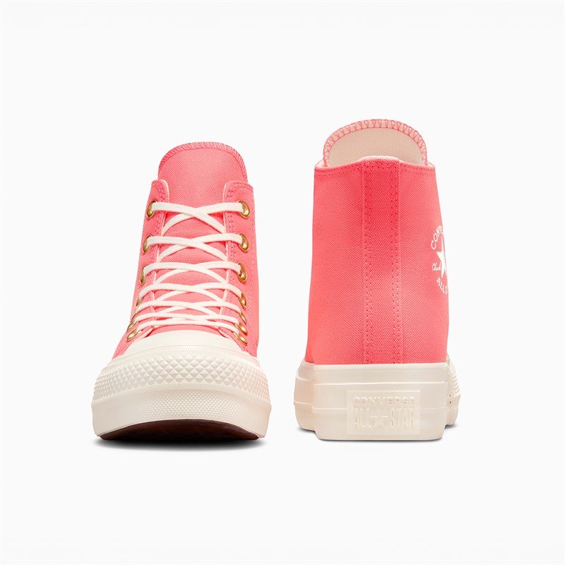 Converse Chuck Taylor All Star Hi Lift platformowe sneakersy dla niej kolor Watermelon Slushy/Egret/Biały