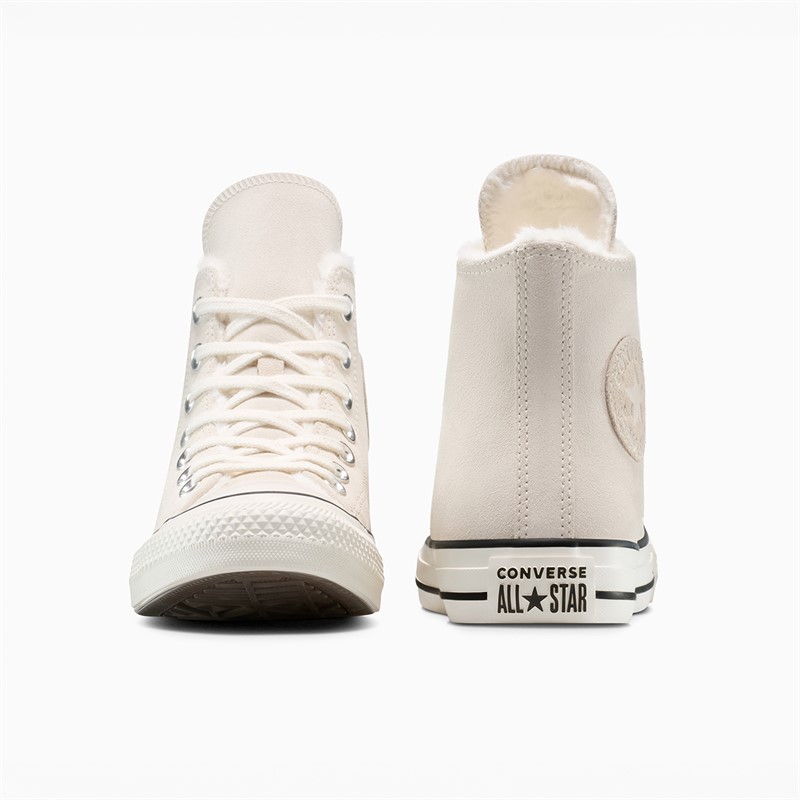 Converse Chuck Taylor All Star Hi Cozy Suede sneakersy dla niej kolor Light Dune/Egret/Egret