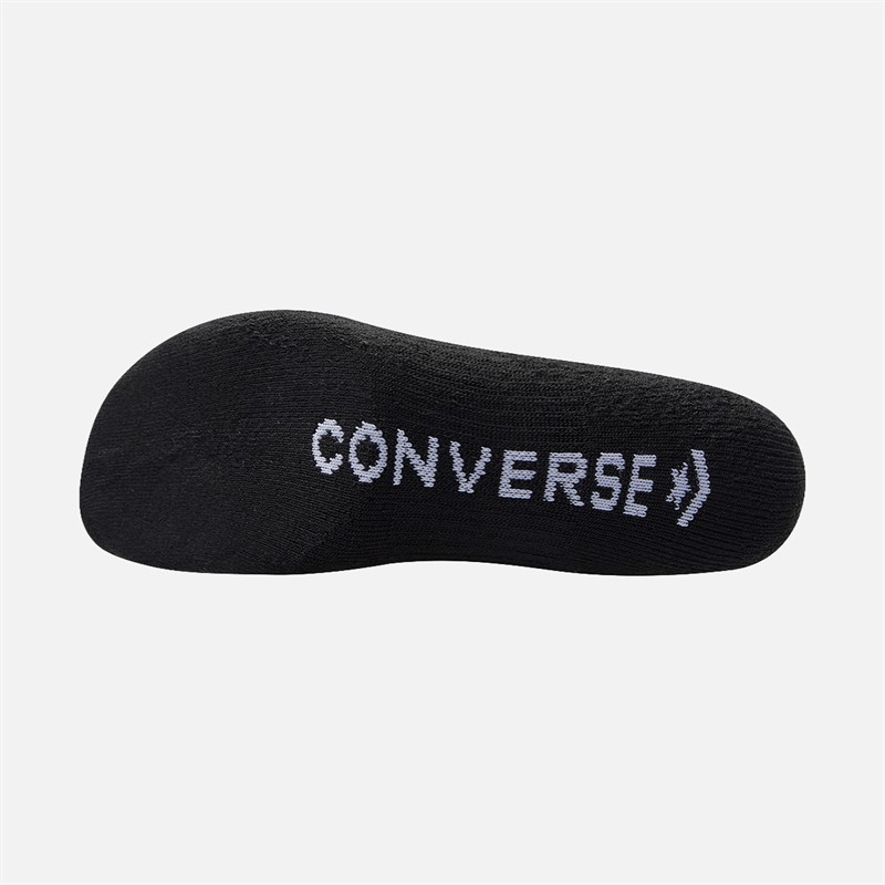 Converse Mens Chevron Logo Five Pack Quarter Socks Black