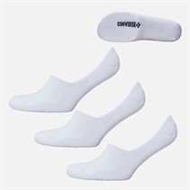 Converse Mens Cushioned Three Pack No Show Socks White