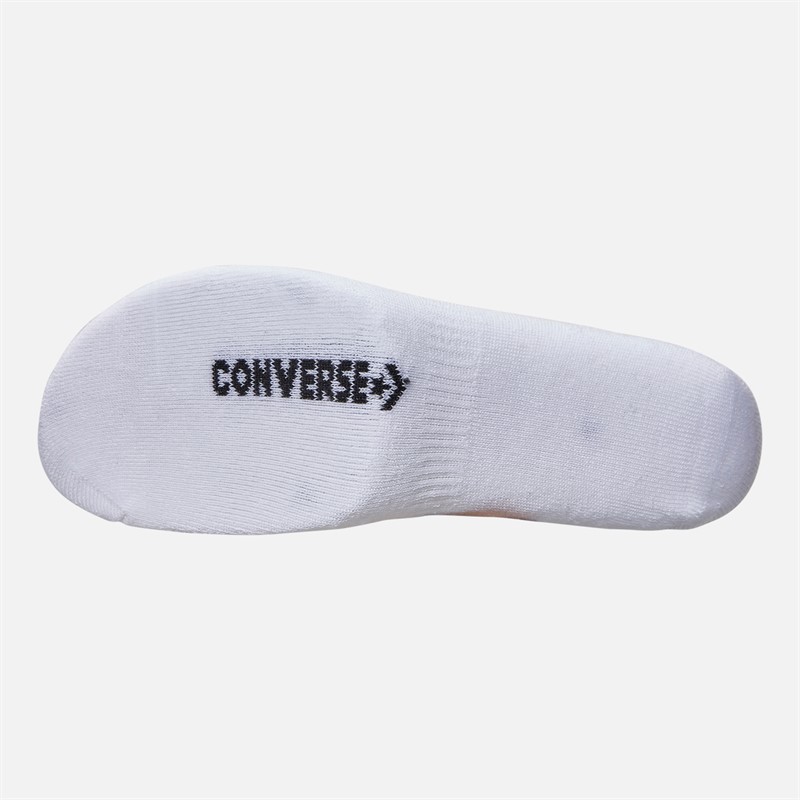 Converse Mens Cushioned Three Pack No Show Socks White
