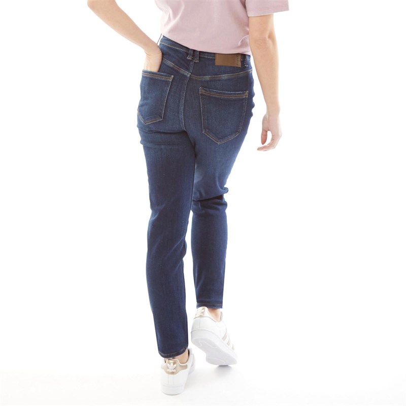 Pieces Dame Slim Jeans Mørk Blå