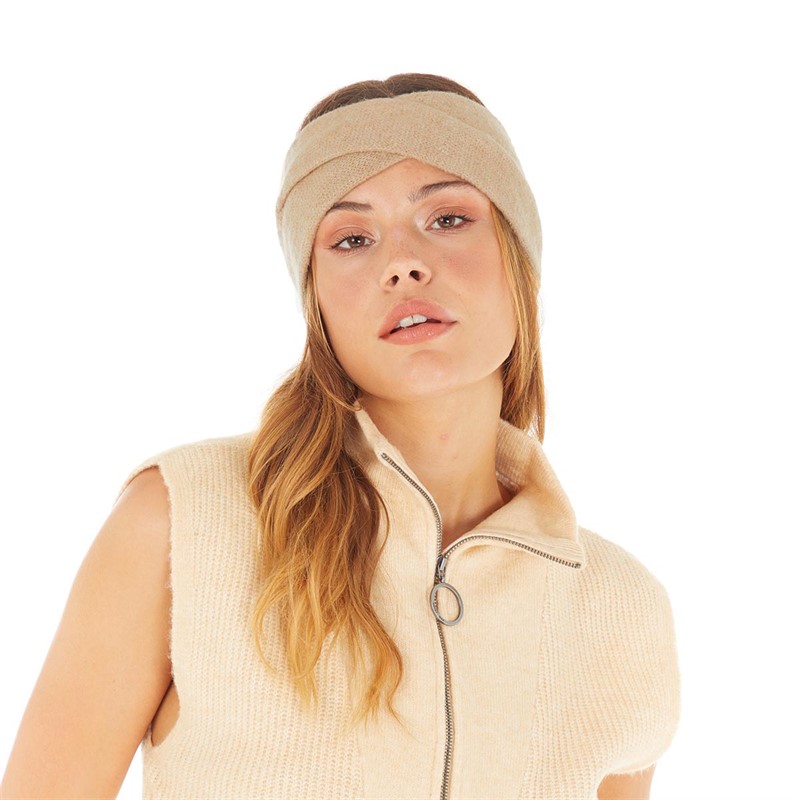 Pieces Womens Debbie Wool Headband White Pepper