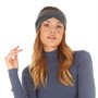 Pieces Womens Debbie Wool Headband Dark Grey Melange