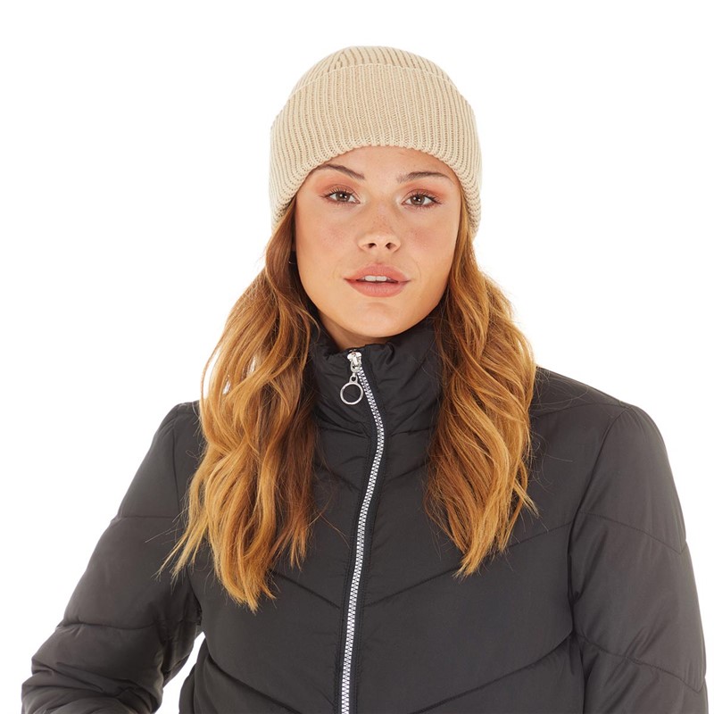 Pieces Womens Janika Wool Beanie White Pepper