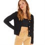 Pieces Womens Osilla Knitted Cardigan Black