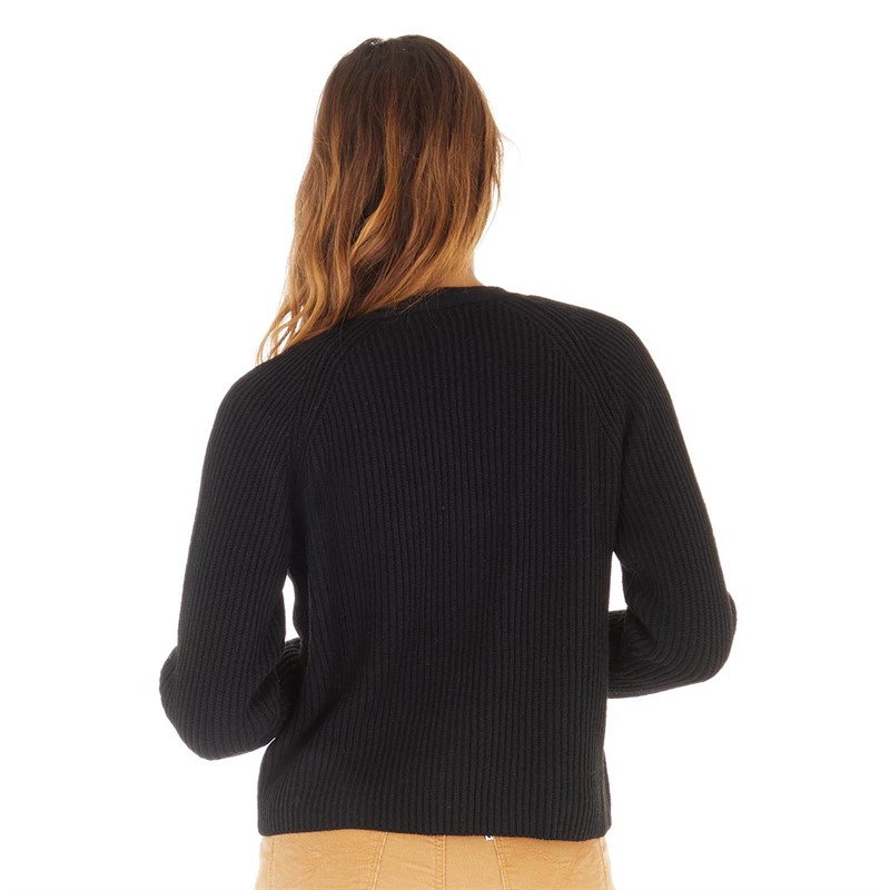 Pieces Womens Osilla Knitted Cardigan Black