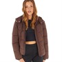 Pieces Womens Jamilla Shorts Puffer Jacket Chicory Coffee