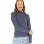 Pieces Womens Crista Roll Neck Top Ombre Blue