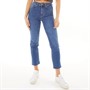 Pieces Dames Delly Straight jeans Blauw