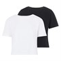 Pieces Womens Rina Two Pack Crop Tops Black