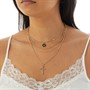 Pieces Womens Belli Combi Necklace Gold