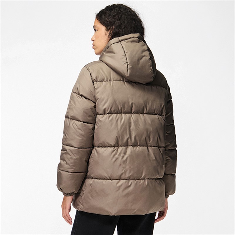 Pieces Damen Maddie Pufferjacke Braun