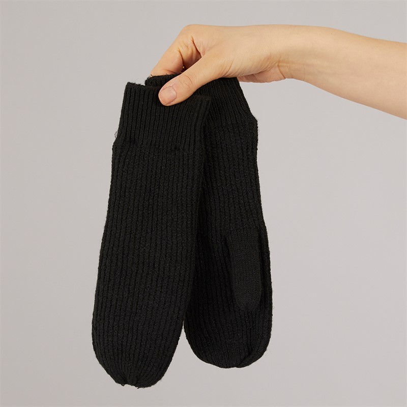 Pieces Womens Benilla Mittens Black