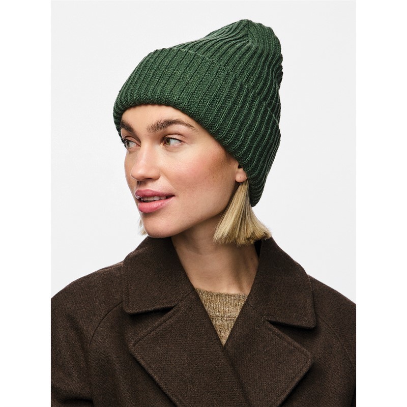Pieces Womens Pieces Womens Hexo Beanie Trekking Green