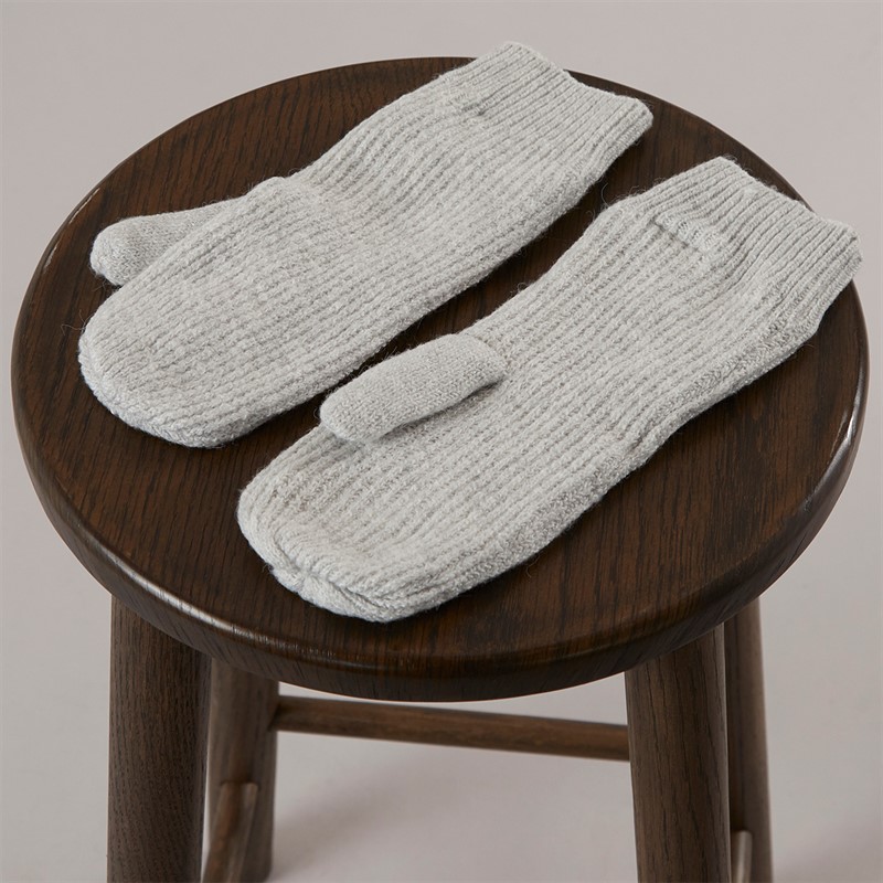 Pieces Womens Benilla Mittens Light Grey Melange
