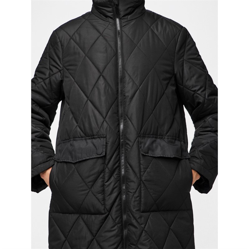 Pieces Damskie Mailey Pikowane Czarny