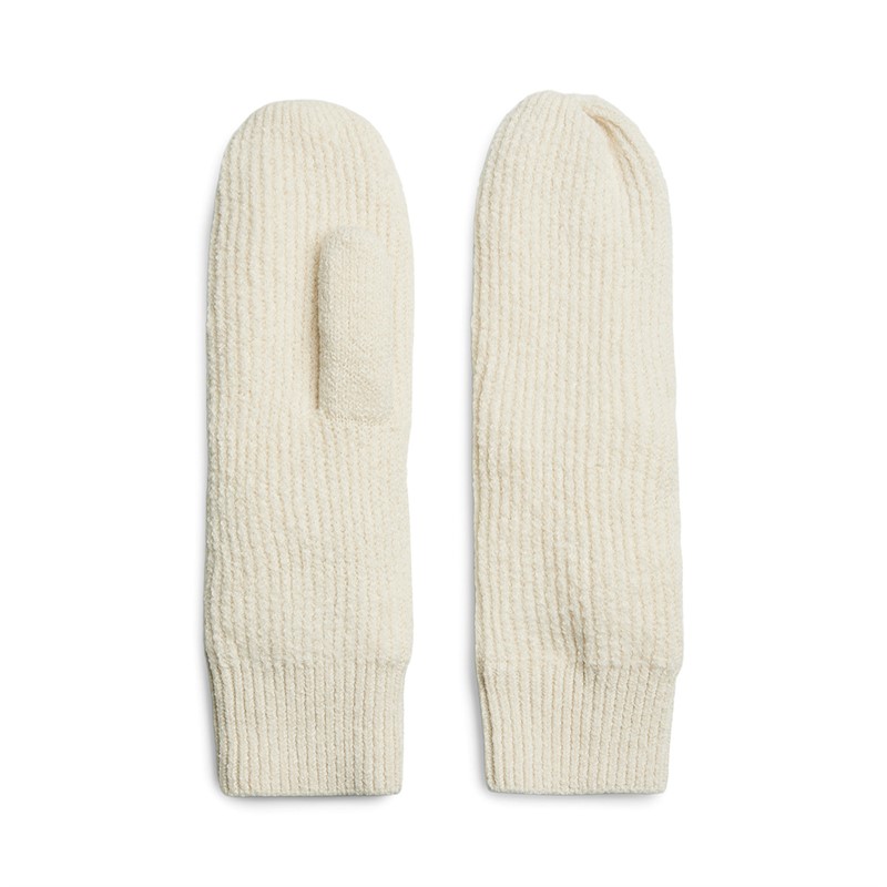 Pieces Womens Benilla Mittens Whitecap Gray - Size OS