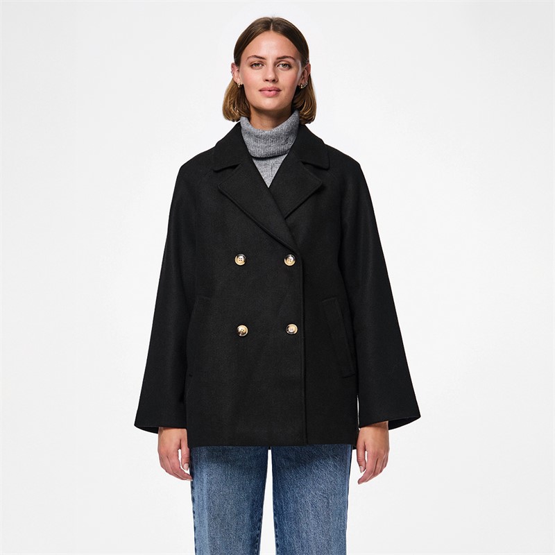 Pieces Damen Marbel Jacken Schwarz