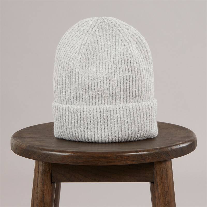 Pieces Womens Nilla Beanie Light Grey Melange
