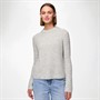 Pieces Womens Ellen Knitted Jumper Light Grey Melange