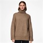 Pieces Womens Nancy Roll Neck Jumper Fossil