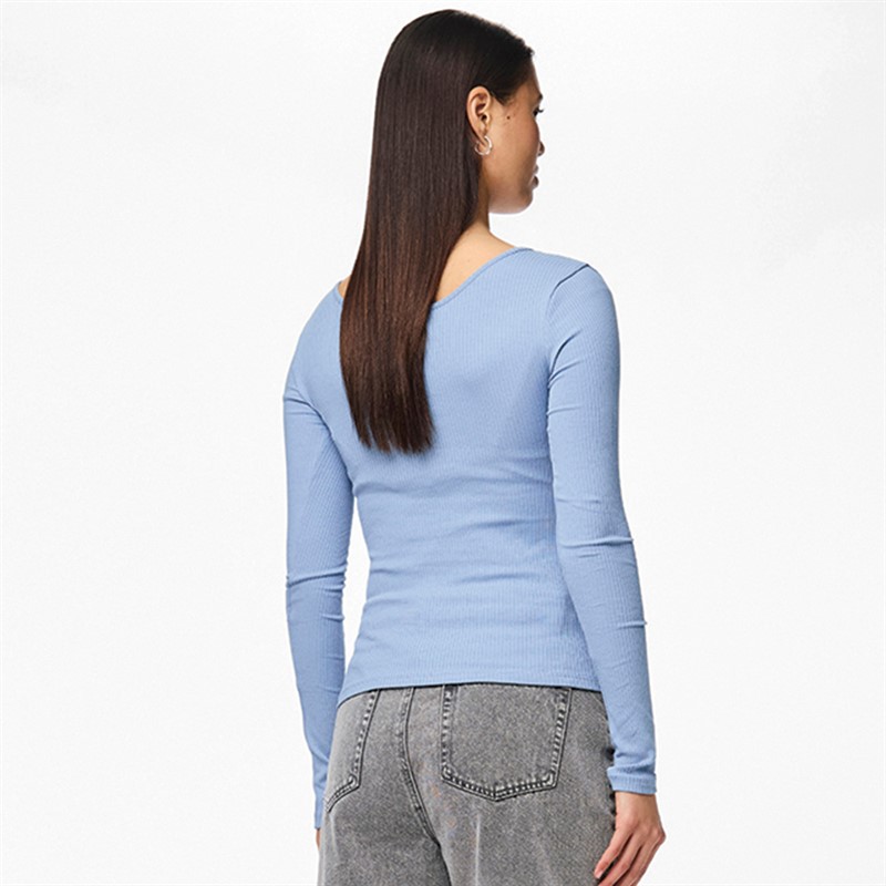 Pieces Damen Kitte Tops Blau
