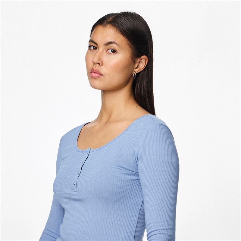 Pieces Damen Kitte Tops Blau